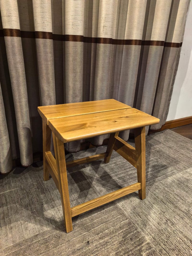 Bosen LD Series Solid Elm Folding Vanity Stool