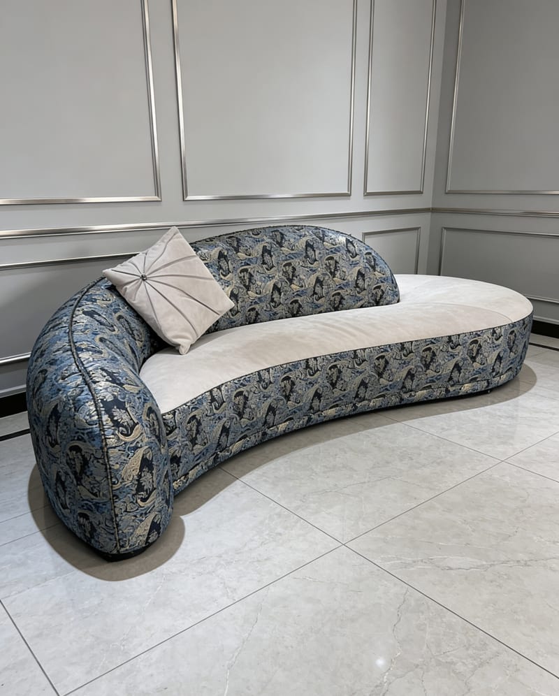 Yingeli YP005 Full Leather Paisley Sofa