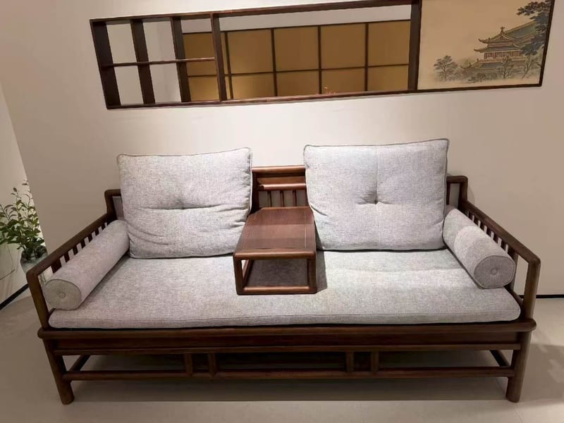 Song-Style Luohan Daybed, Solid Walnut