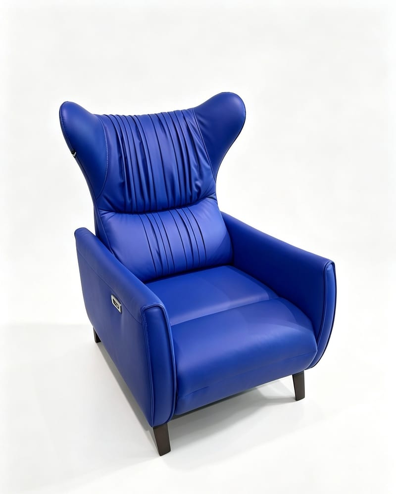 Modern Royal Blue Power Recliner Chair