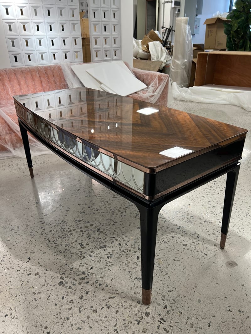 MENOIR Glam Wood Veneer Office Desk