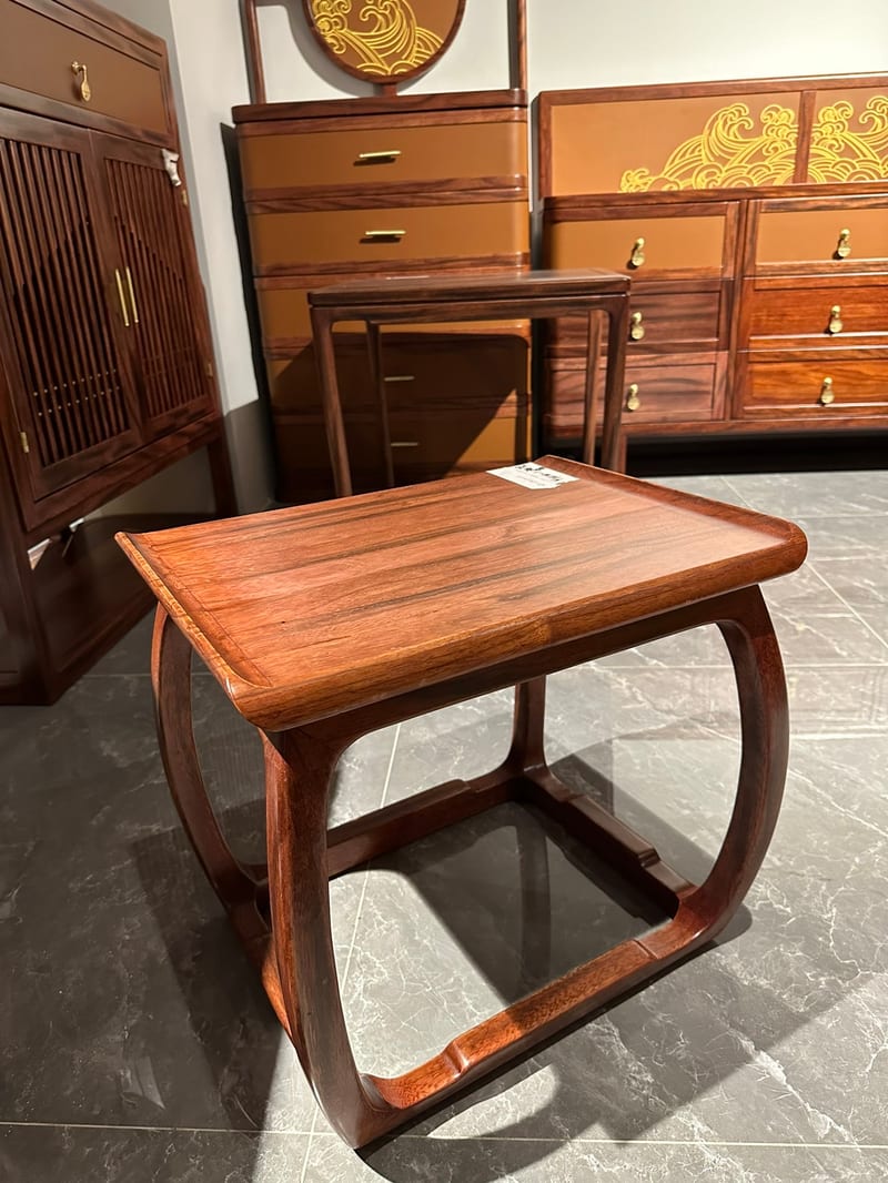 Dongsheng Yueji New Chinese Solid Wood Tea Stool YJ61N-1
