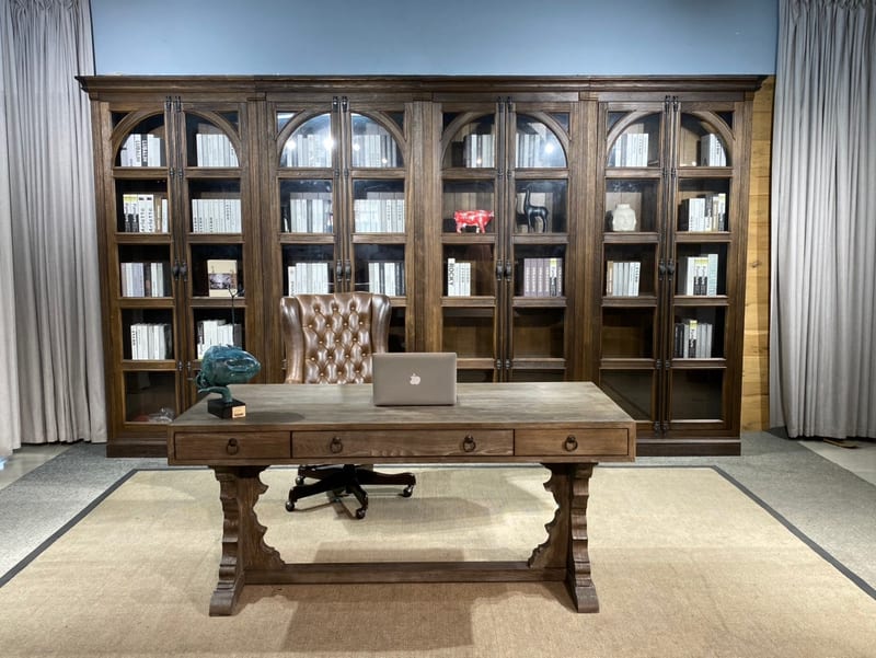 HK TW-49 Ash Distressed American Writing Desk