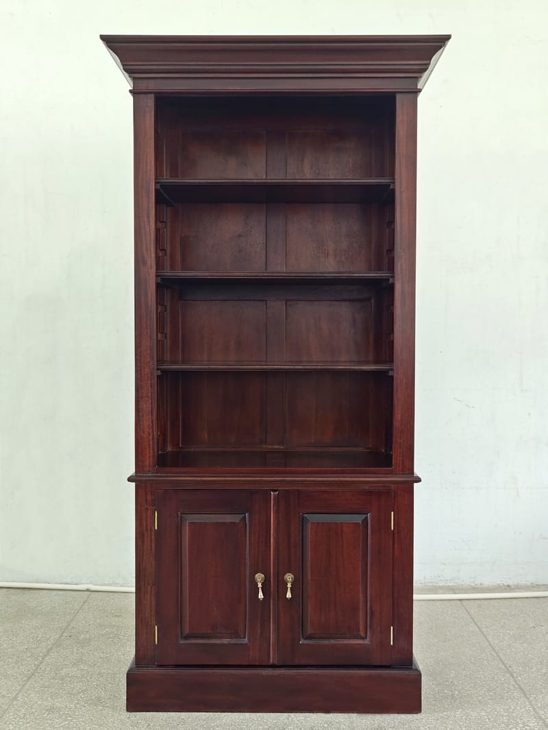 SCHI-RRU Solid Wood Antique Tall Bookcase D2196