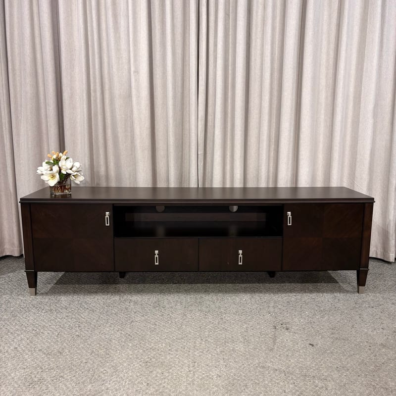 Oumuxuan F801-8 American TV Stand in Solid Mahogany