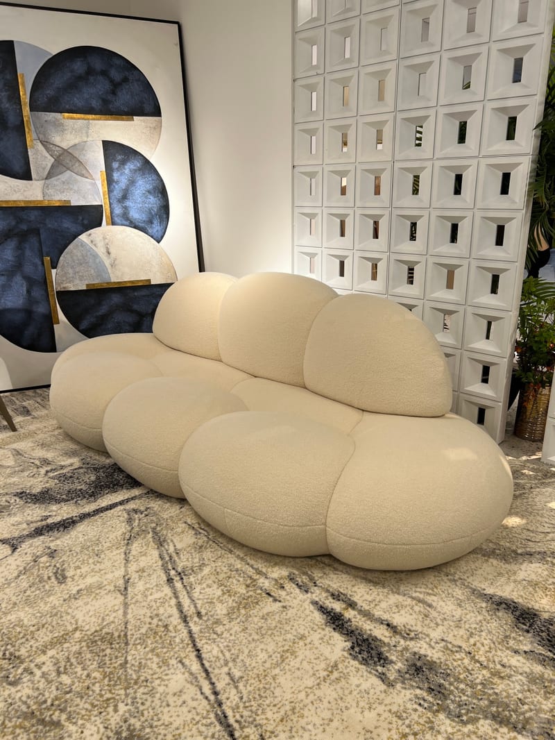 Deshangjia SF-189 Boucle Cloud Sofa in Beige