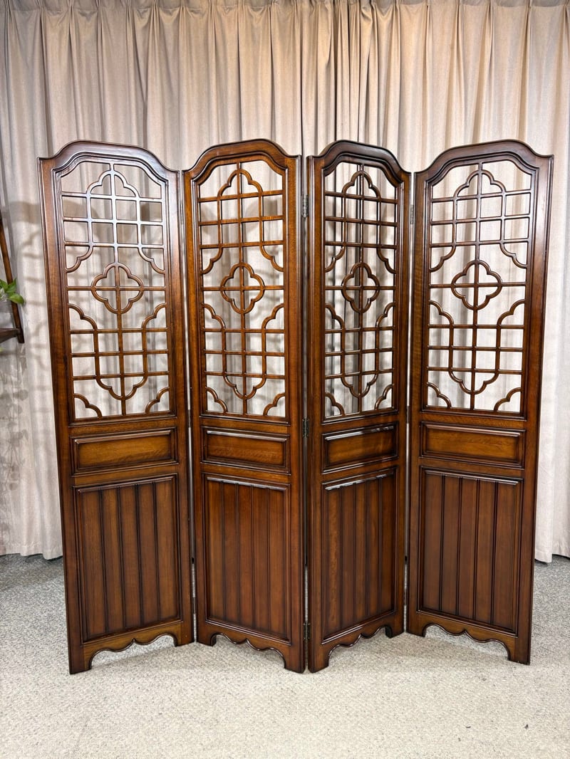 Oumuxuan J601-48 Solid Elm Four-Panel Screen