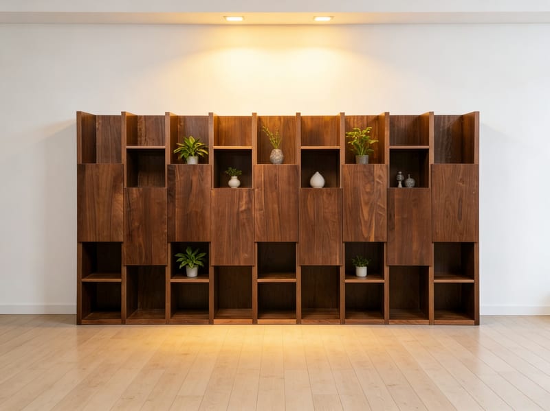 Langqin Muting Solid Walnut Bookcase