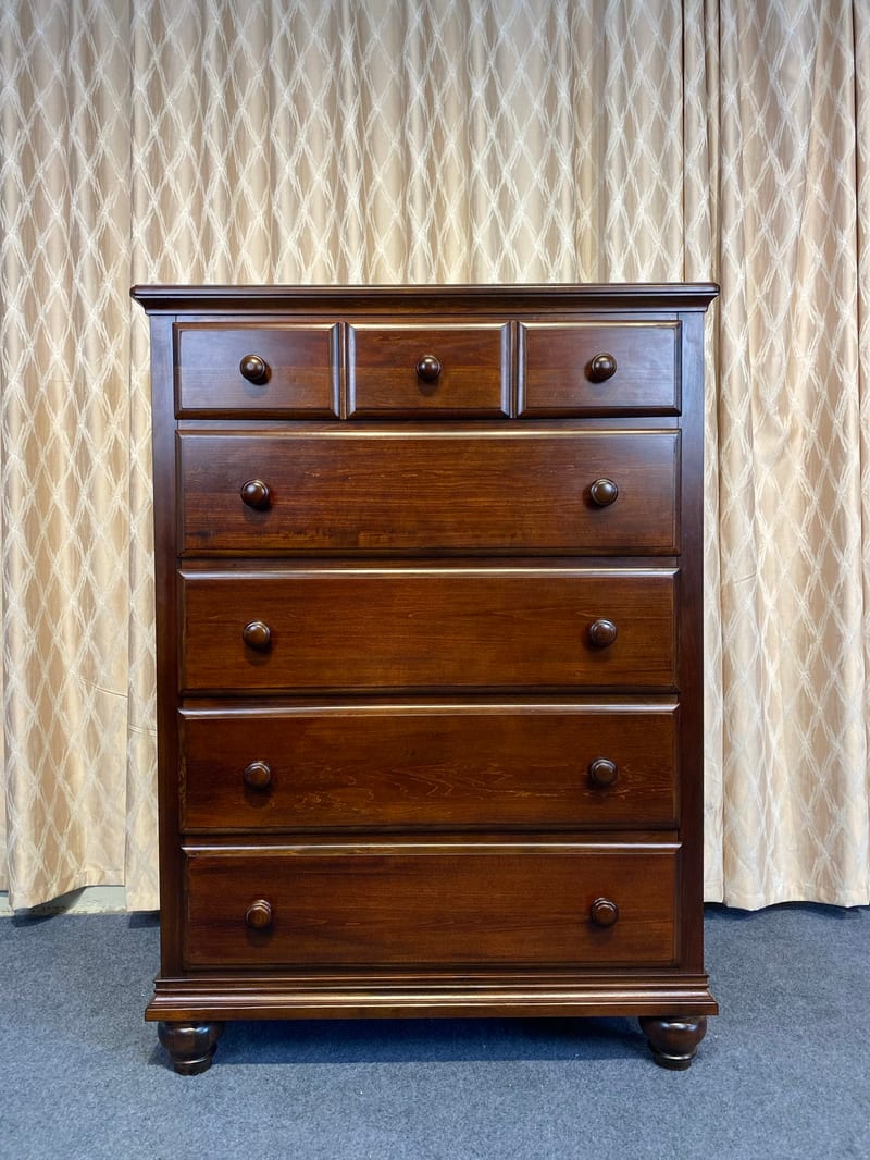07335-198 Birch Five-Drawer Dresser, Deep Brown