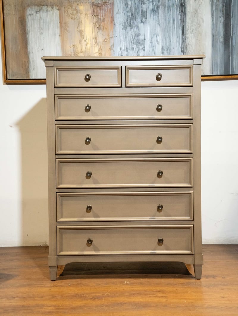 Abbyson American Seven-Drawer Dresser, Birch & Cherry Veneer