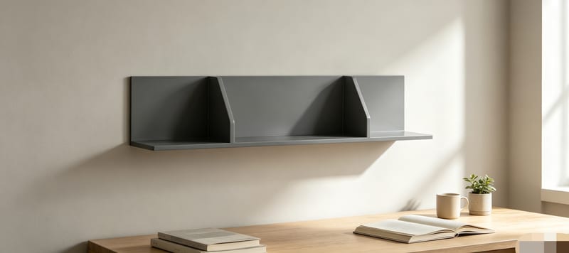 Renhao MODERN American Solid Wood Wall Shelf, Blue-Gray