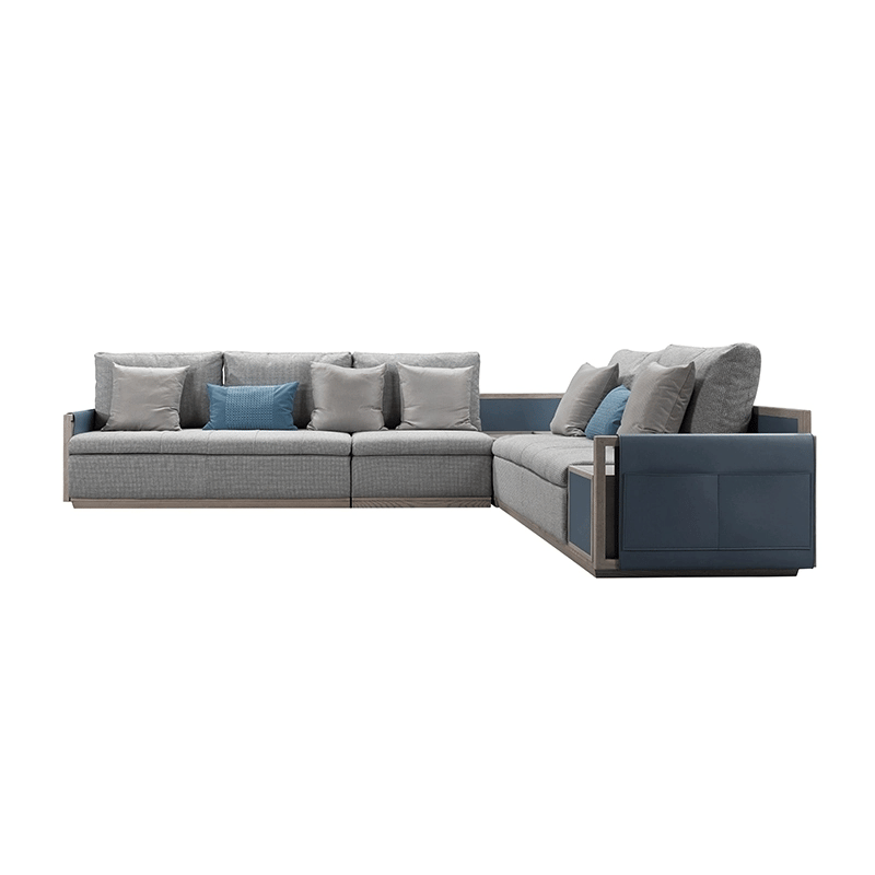 Renhao 1653 Ash Wood Three-Seat Sofa with Storage