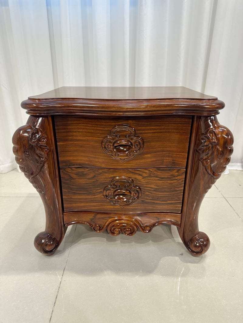 Yagesidan Wujin Wood Solid Wood 2-Drawer Nightstand