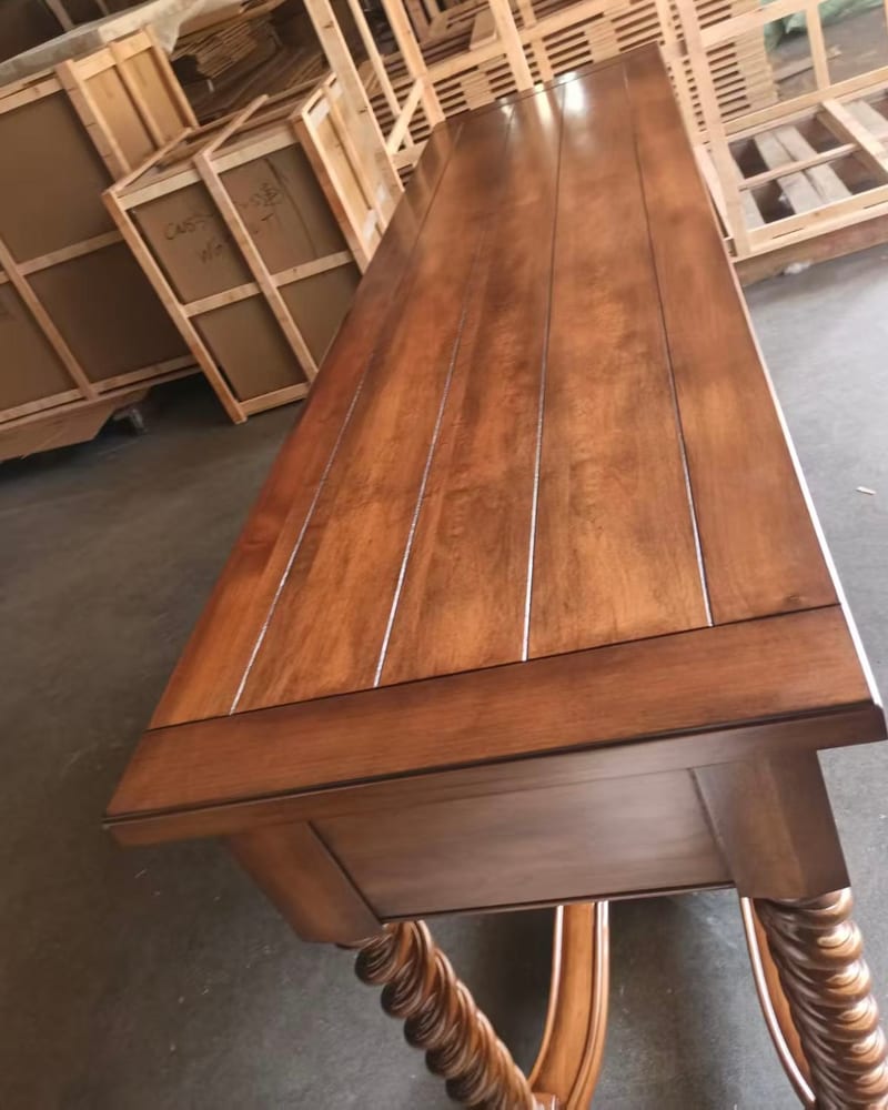 Solid Birch Entryway Console Table