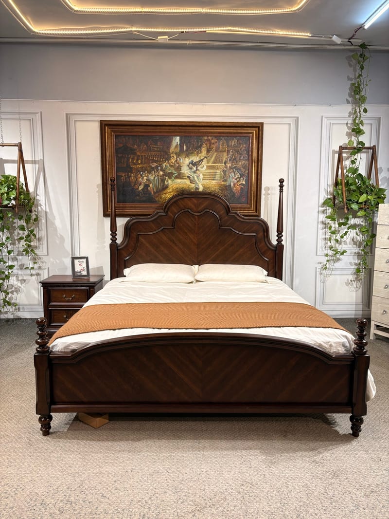 Sendu M807 Anna Bed — Solid Walnut American Bed
