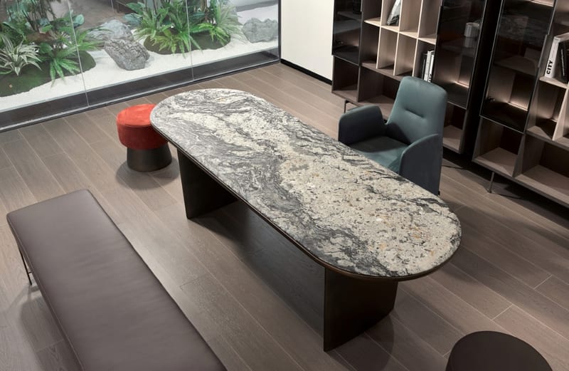 Ruimeng International RM1903 Oval Sintered Stone Dining Table