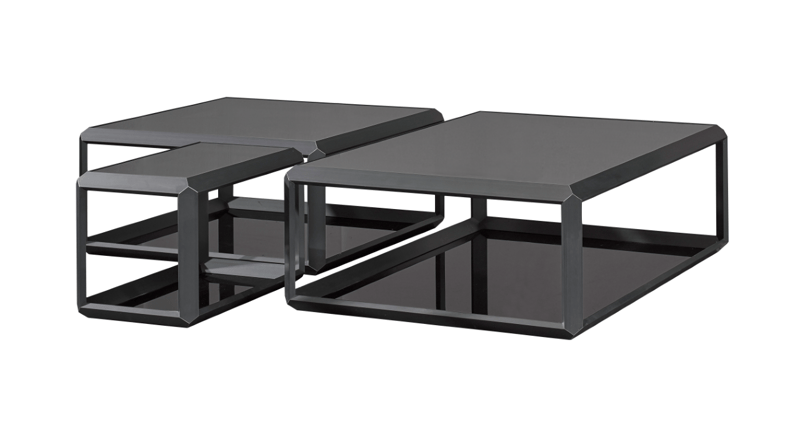 Ruimeng International Italian Minimalist Metal Coffee Table Set, No. 6