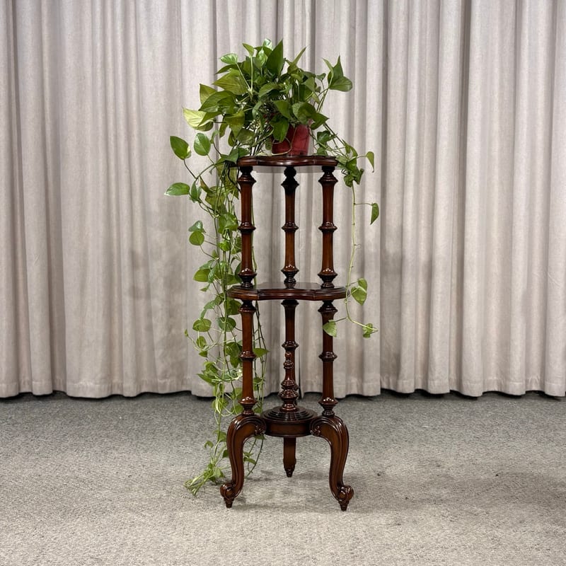 Oumuxuan G601-24B Mahogany Solid Wood 3-Tier Plant Stand