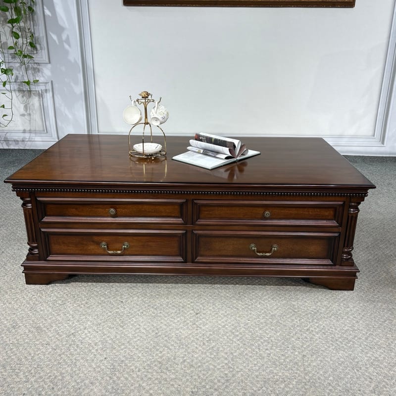 Sendo M811 8-Drawer Solid Walnut Coffee Table