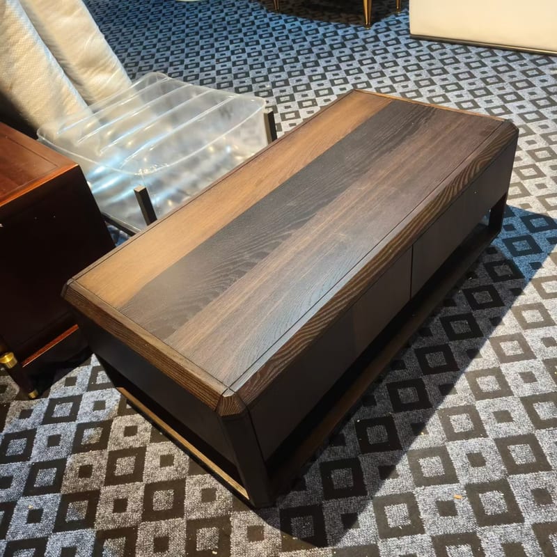 Baojule Ash Wood Rectangular Coffee Table