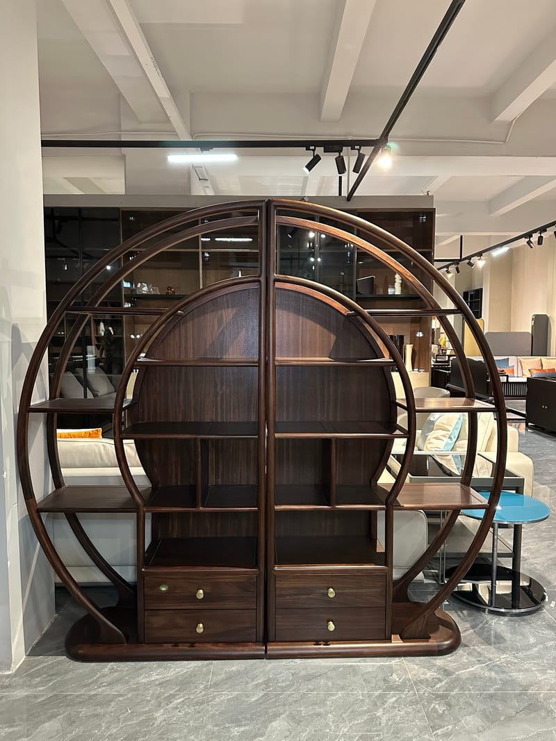 Heyan Yan Series Wujinmu Solid Wood Curio Display Shelf
