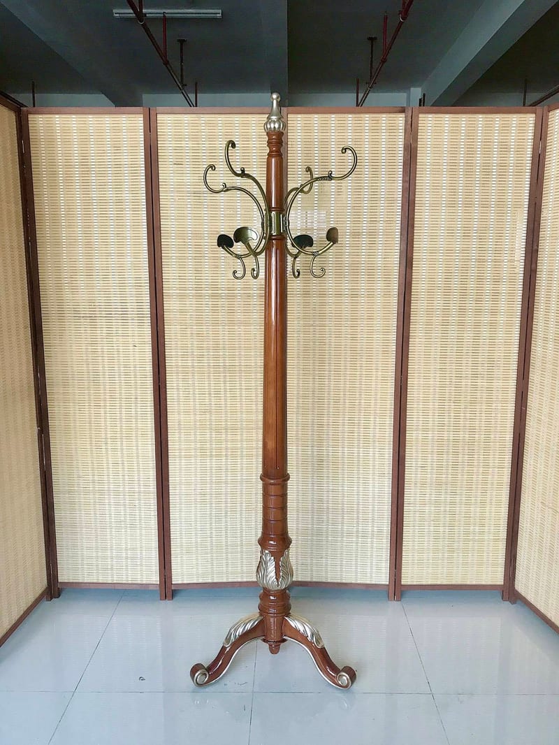 Allensite Solid Beech Coat Rack in Champagne Gold