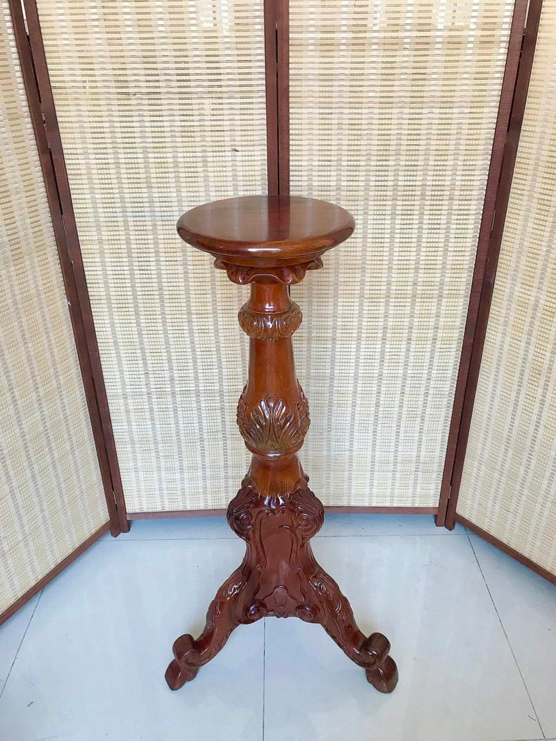 Louis Kaisha HDX999 Imported Teak Flower Stand, French Brown