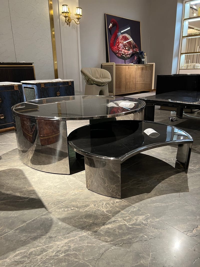 CK 228 Modern Round Nesting Coffee Table Set