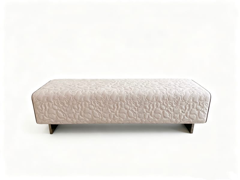 ROMAN DIKA Italian Velvet Bed End Bench in Gradient Pink