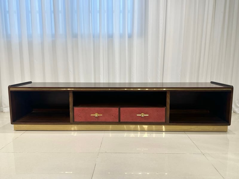 圖* 烏金木全實木電視櫃 1625#