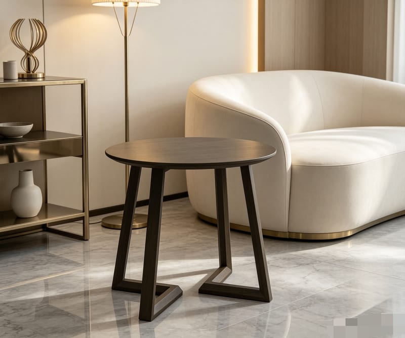 Renhaojupin Mirror East FJ-77102 Solid Wood Round Side Table