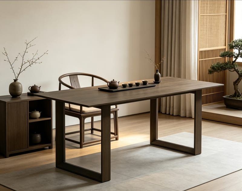 Renhao Mirror Orient T-77102 Solid Walnut Dining Table