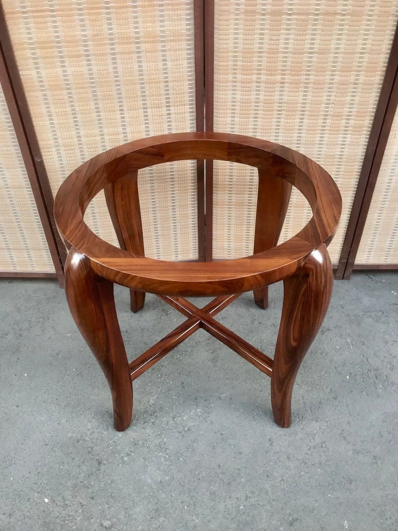 Giorgioni HDX8889 New Chinese Round Zebrano Side Table