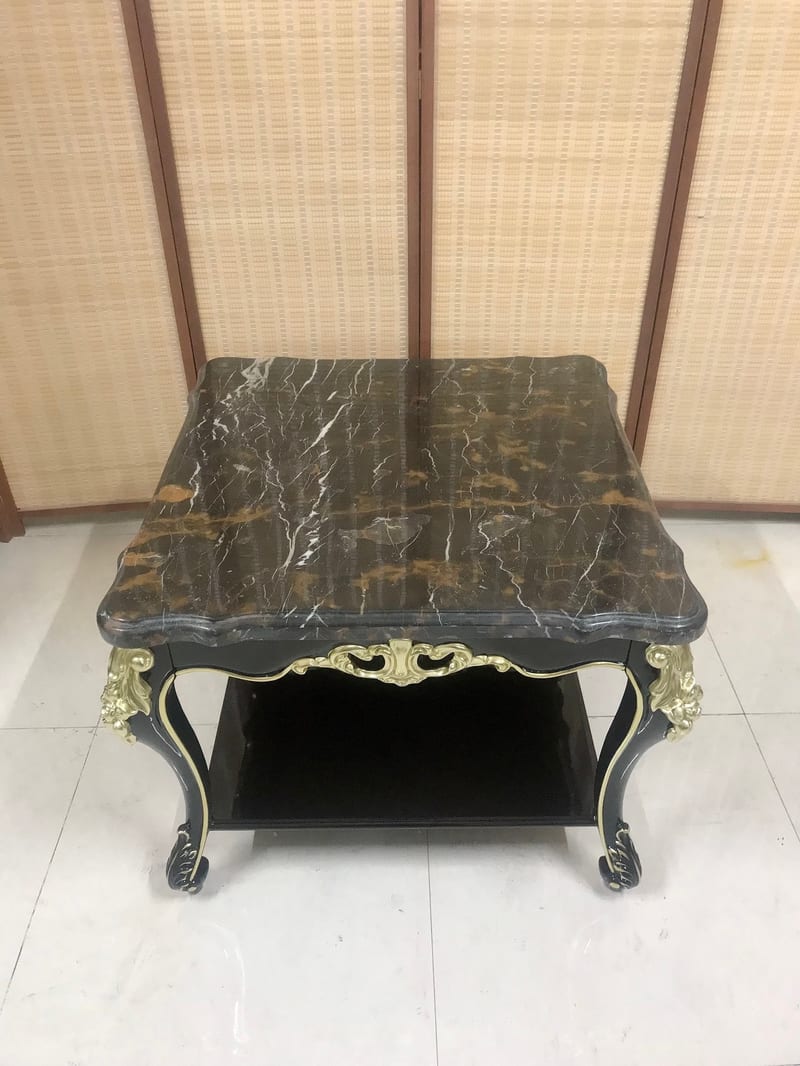 Oumei Gongguan HDX901 Solid Wood Marble Square Side Table