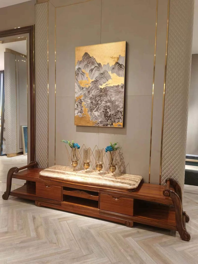 MIA.DECO HDXW-08 Wujin Wood TV Stand & Coffee Table Set