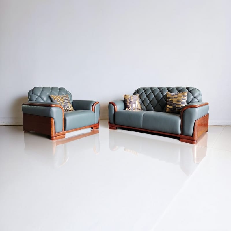 MIA.DECO Wujinmu Leather Sofa 1+2 Set