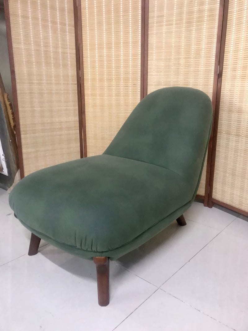 Shenzhen Youzhi HDX1388 Walnut & Green Lounge Chair