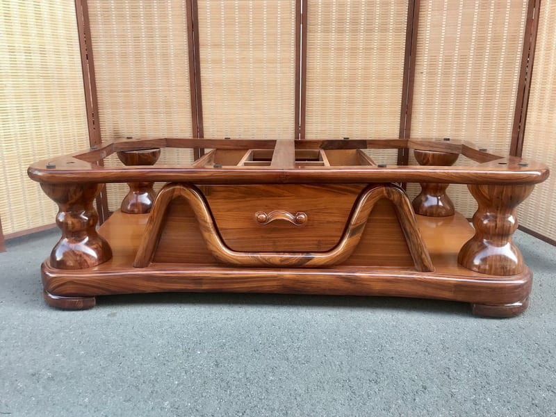 Gennisi HDX9996 Wujin Wood Coffee Table with Marble Top
