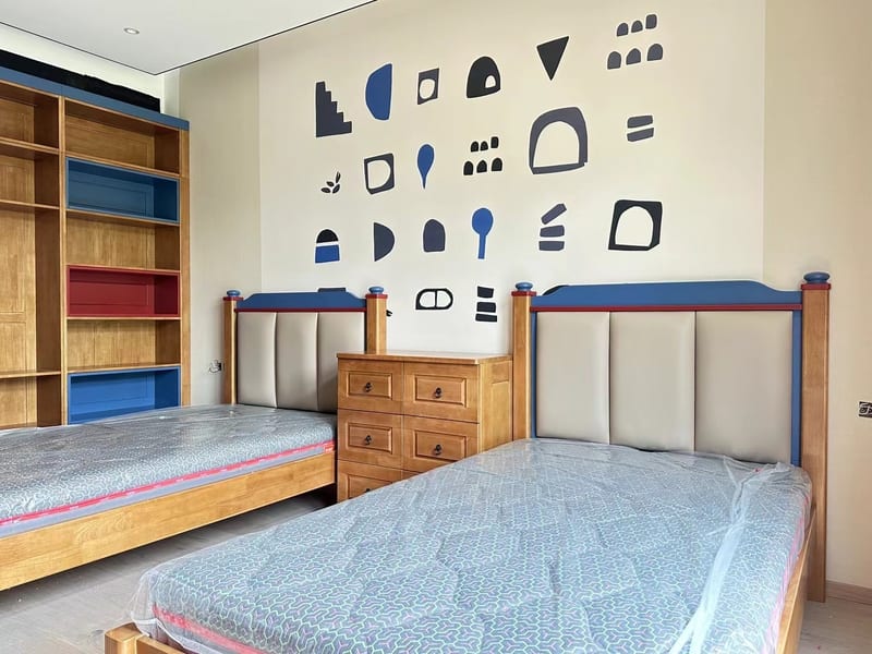 Colorlife British Hut Bal Bed 1.35m Solid Wood Kids Bed