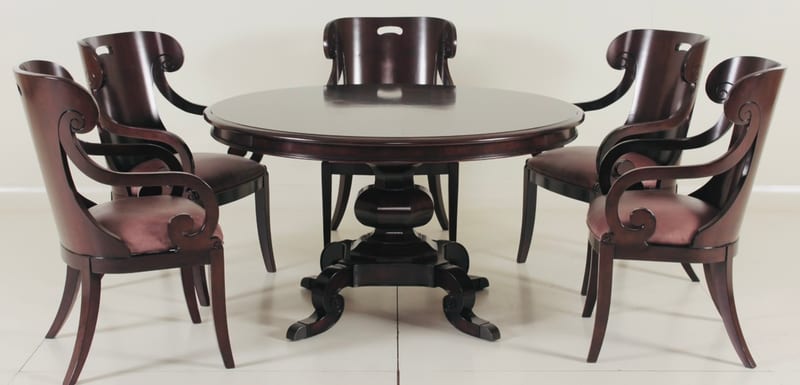 McGrady American Solid Birch Leather Dining Chair, Large