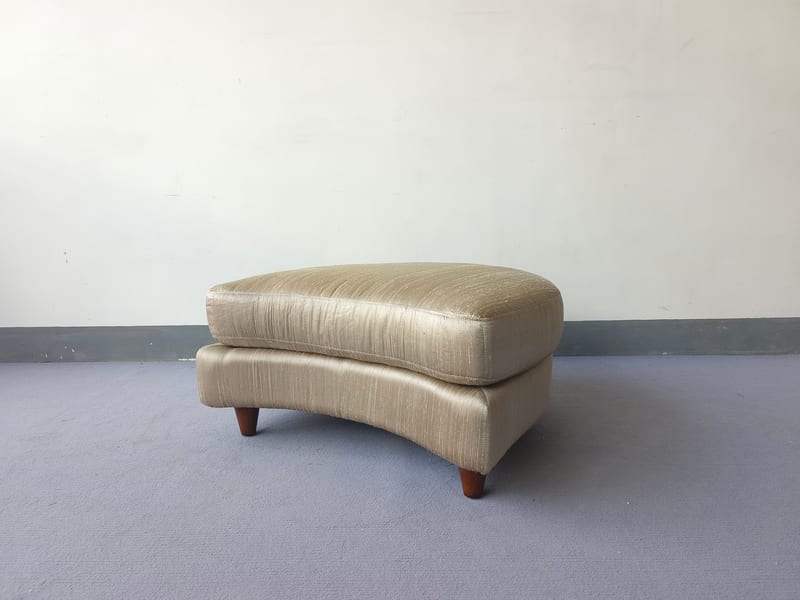 ALEXANDRE Crescent Linen Ottoman 6010-00