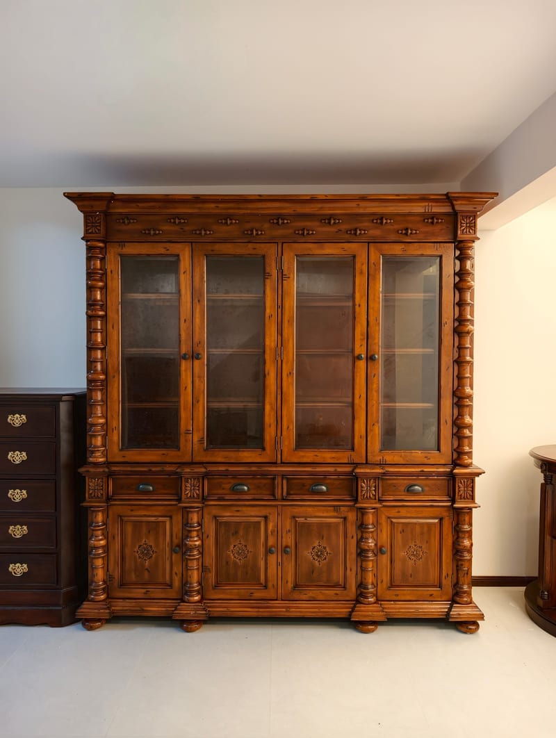 TSB Benhat AF2908 Mahogany Four-Door Bookcase