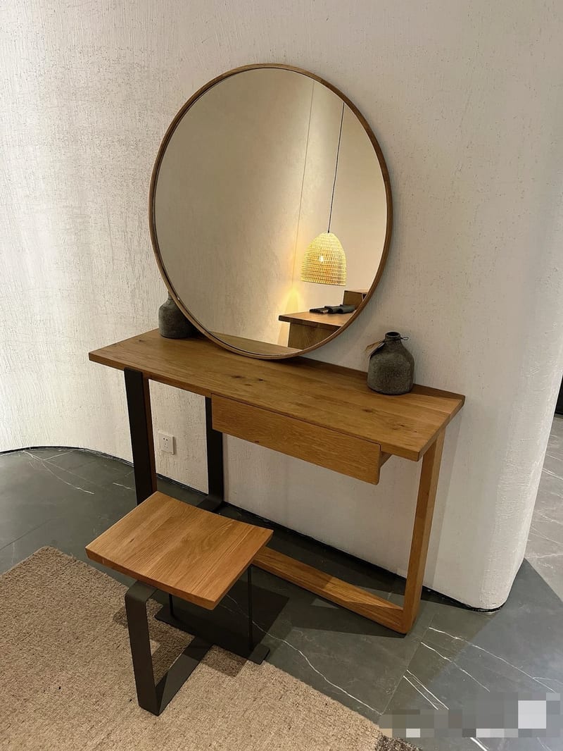 DAaZ R12001 Ash Solid Wood Dresser, Wabi-Sabi Style