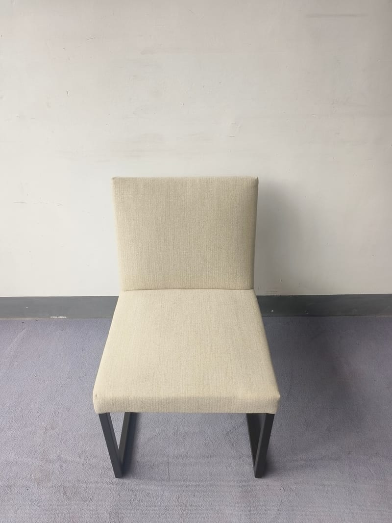 CK 750-140 Modern Beige Fabric Dining Chair with Iron Frame