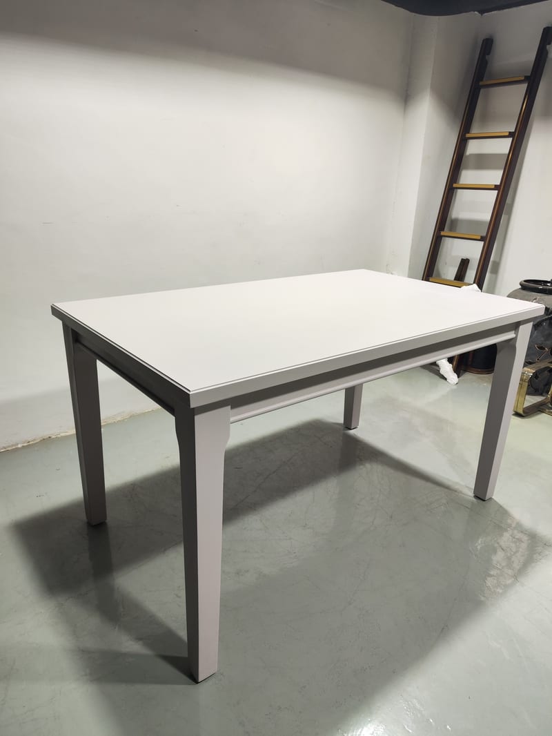 American Style Light Gray Wood Dining Table