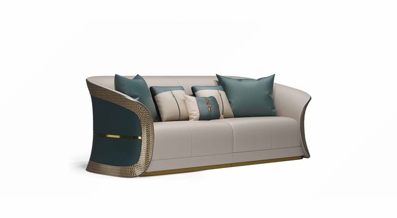 RICHT HOME Yijun Leather 3-Seat Sofa