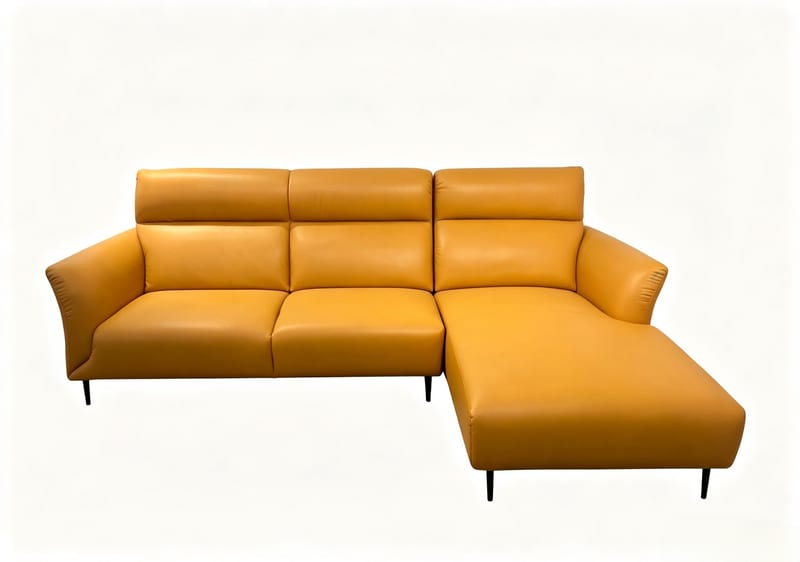 Modern Faux Leather Left-Facing Sectional Sofa