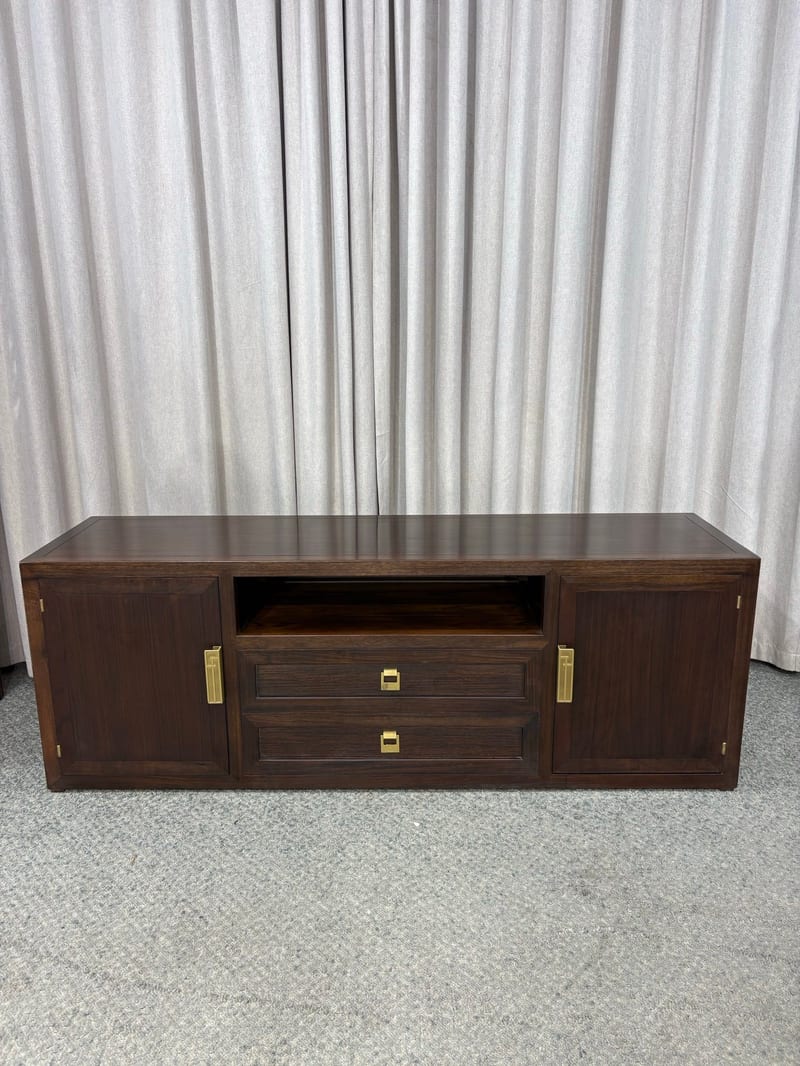 Oumuxuan F859 Mahogany TV Stand