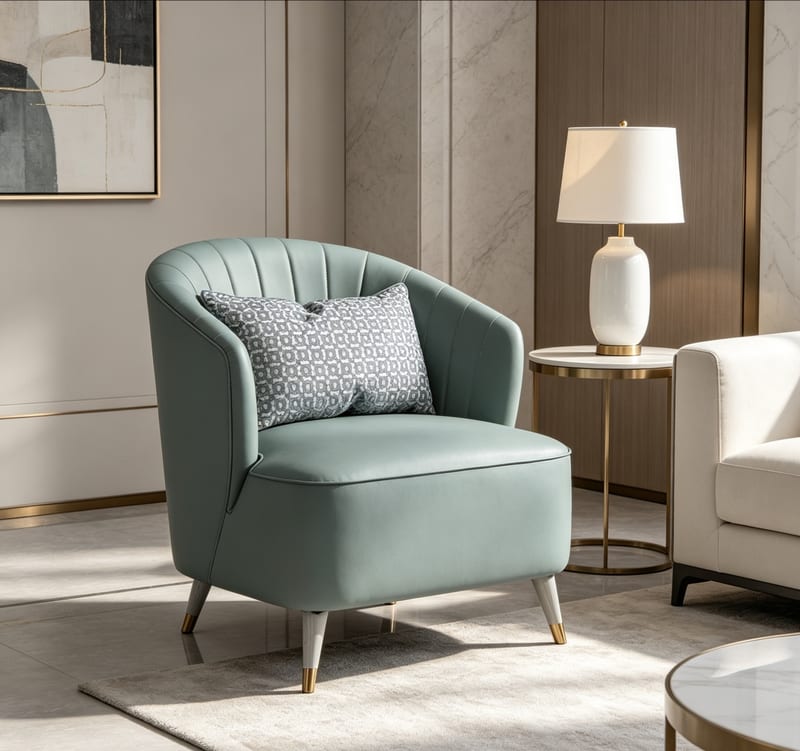 Renhao New York Trend FC-55102 Faux Leather Accent Chair