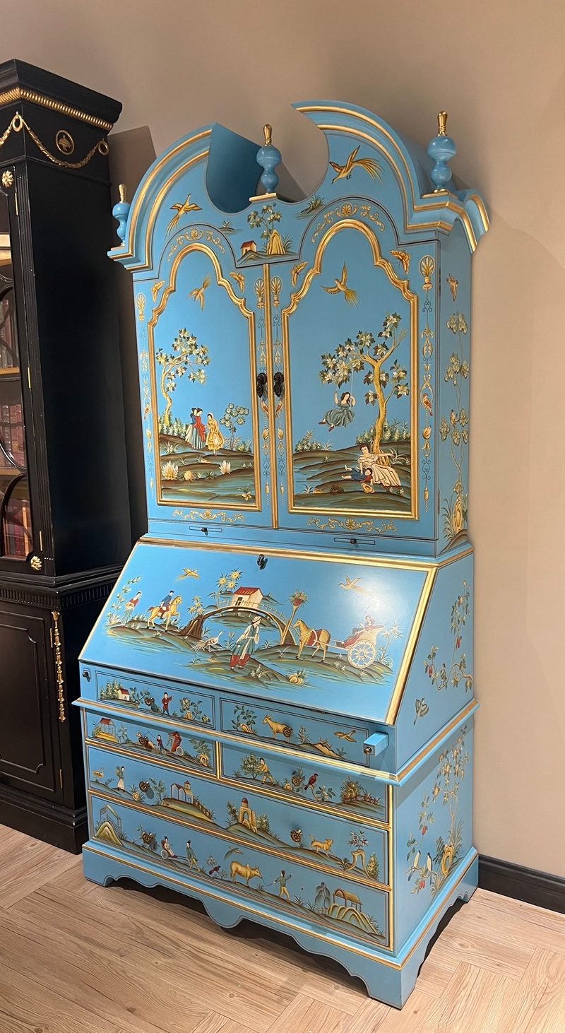 Alexander Eagle-Head Secretary Cabinet with Double Display Doors